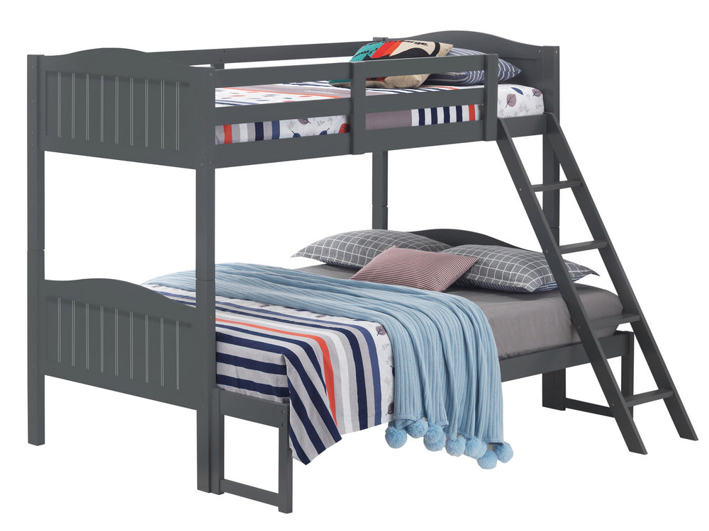 Littleton Grey Wood Twin/Full Bunk Bed