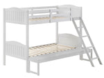 Littleton White Wood Twin/Full Bunk Bed