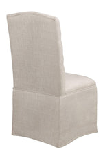 Mazikeen 2 Beige Linen Skirt Side Chairs