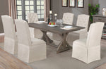 Mazikeen 7-Pc Brown/Beige Dining Table Set