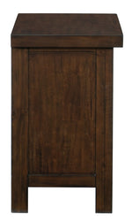 Logandale Brown Wood 3-Drawer Nightstand