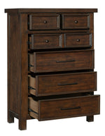 Logandale Brown Wood 6-Drawer Chest