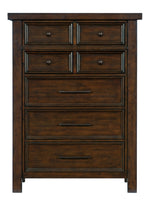 Logandale Brown Wood 6-Drawer Chest