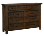 Logandale Brown Wood 6-Drawer Dresser