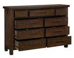 Logandale Brown Wood 6-Drawer Dresser