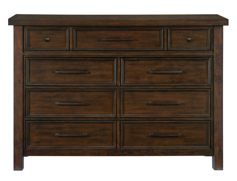 Logandale Brown Wood 6-Drawer Dresser