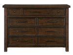 Logandale Brown Wood 6-Drawer Dresser