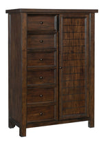 Logandale Brown Wood 8-Drawer Wardrobe