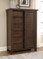 Logandale Brown Wood 8-Drawer Wardrobe