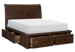 Logandale Brown Wood Cal King Bed with Storage