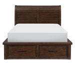 Logandale Brown Wood Cal King Bed with Storage