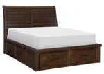 Logandale Brown Wood Cal King Bed with Storage