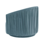 London Glam Blue Pleated Velvet Swivel Chair