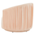 London Glam Peche Pleated Velvet Swivel Chair