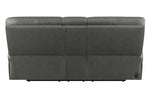 Longport Charcoal Leather Power Recliner Sofa