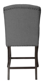 Loreta 2 Gray Fabric Counter Height Chairs