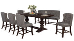 Loreta 7-Pc Grey Counter Height Table Set