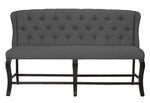 Loreta Gray Fabric Counter Height Bench