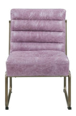 Loria Wisteria Top Grain Leather Accent Chair