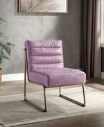 Loria Wisteria Top Grain Leather Accent Chair