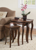 Louane 3-Pc Warm Brown Wood Nesting Table Set