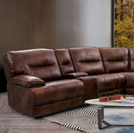 Louella 7-Pc Brown Power Recliner Sectional