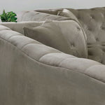 Louella Gray Flannelette Loveseat w/Nailheads