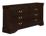 Louis Philippe 5-Pc Cappuccino Wood Full Bedroom Set