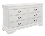 Louis Philippe 5-Pc White Wood Queen Bedroom Set