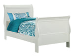 Louis Philippe 5-Pc White Wood Twin Bedroom Set