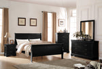 Louis Philippe Black Wood 6-Drawer Dresser