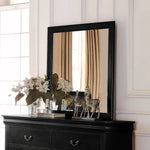 Louis Philippe Black Wood Dresser Mirror