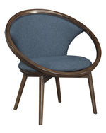 Lowery Blue Fabric/Walnut Accent Chair