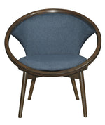 Lowery Blue Fabric/Walnut Accent Chair