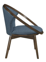 Lowery Blue Fabric/Walnut Accent Chair