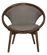 Lowery Chocolate Fabric/Walnut Accent Chair