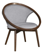 Lowery Gray Tweed Fabric/Walnut Accent Chair