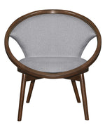 Lowery Gray Tweed Fabric/Walnut Accent Chair