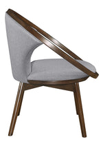 Lowery Gray Tweed Fabric/Walnut Accent Chair