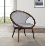 Lowery Gray Tweed Fabric/Walnut Accent Chair