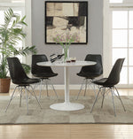 Lowry 2 Black Plastic/Chrome Metal Side Chairs