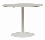 Lowry 5-Pc White Plastic/Metal Dining Table Set