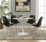 Lowry White Metal Round Dining Table