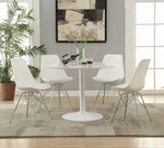 Lowry White Metal Round Dining Table