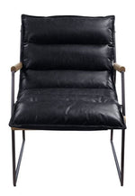 Luberzo Distress Espresso Top Grain Leather Accent Chair