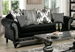 Luciano Black Chenille 2-Seat Sofa (Oversized)