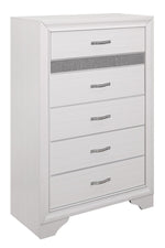 Luster White Wood Chest with Hidden Jewelry Drawer