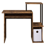 Lyphre Weathered Oak Wood/Black Metal Office Desk