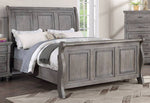 Maceline Weathered Grey Wood King Sleigh Bed