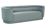 Macie Sea Blue Velvet Sofa (Oversized)